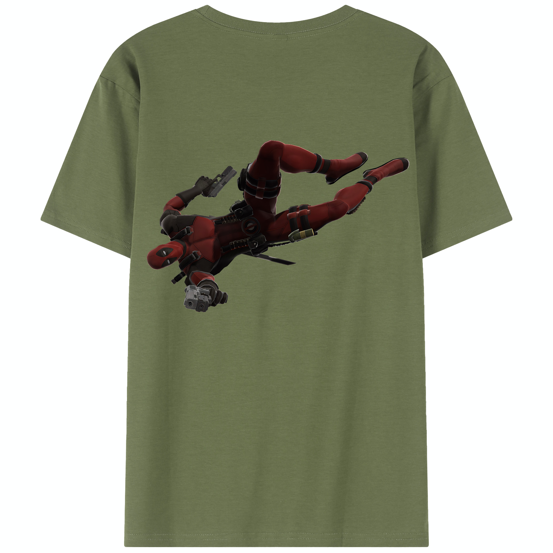 （画像用） Deadpool デッドプール 綿100％半袖Tシャツ（背面プリント）